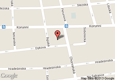 mapa - Dykova 543/31, Praha 10 - Vinohrady, 101 00